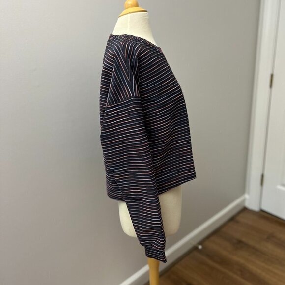 Lanston Sport Ribbed Striped Sweatshirt Sz L - Picture 5 of 13